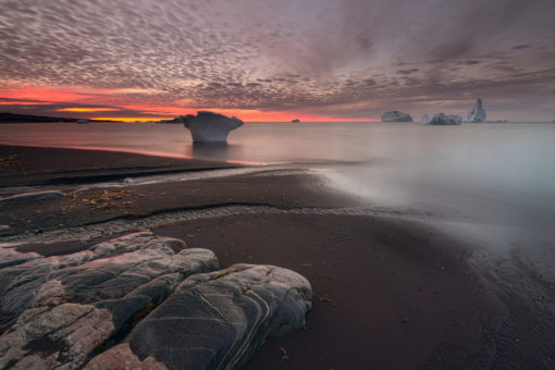 greenland-icebergs-sunrise-beach-longxposure-solitude-fine-art-prints