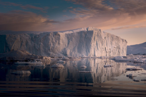 greenland-iceberg-pink-purple-sunset