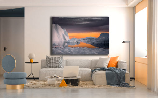 greenland-iceberg-orange-livingroom-display