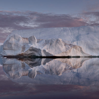 greenland-iceberg-purple-sunset-mirrorwater- reflections